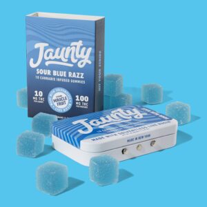 Sour Blue Razz Solventless Live Rosin Gummies